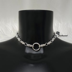 Love Enchained handmade luxury sterling silver O ring submissive day collar