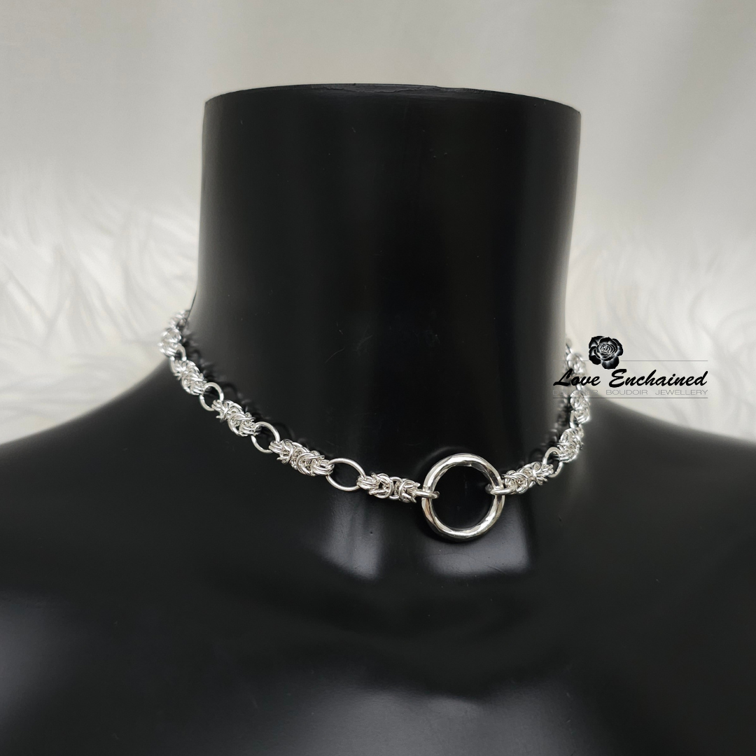 Venus O Princess collar ~ sterling silver O ring