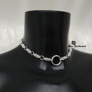 Venus O Princess collar ~ sterling silver O ring