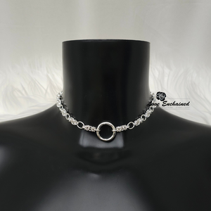 Venus O Princess collar ~ sterling silver O ring