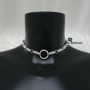 Venus O Princess collar ~ sterling silver O ring